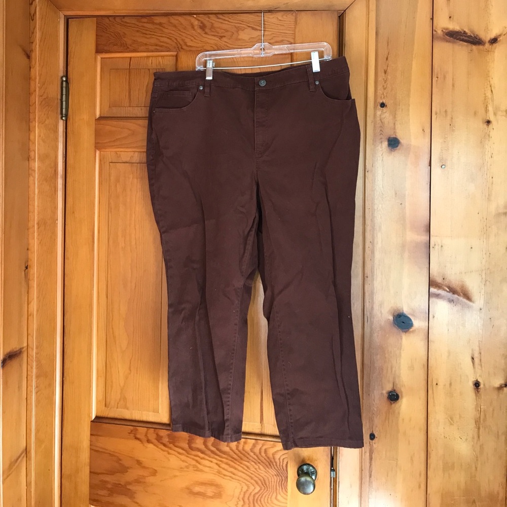 Style & Co. Women's Brown Straight Leg Jeans Size 20W